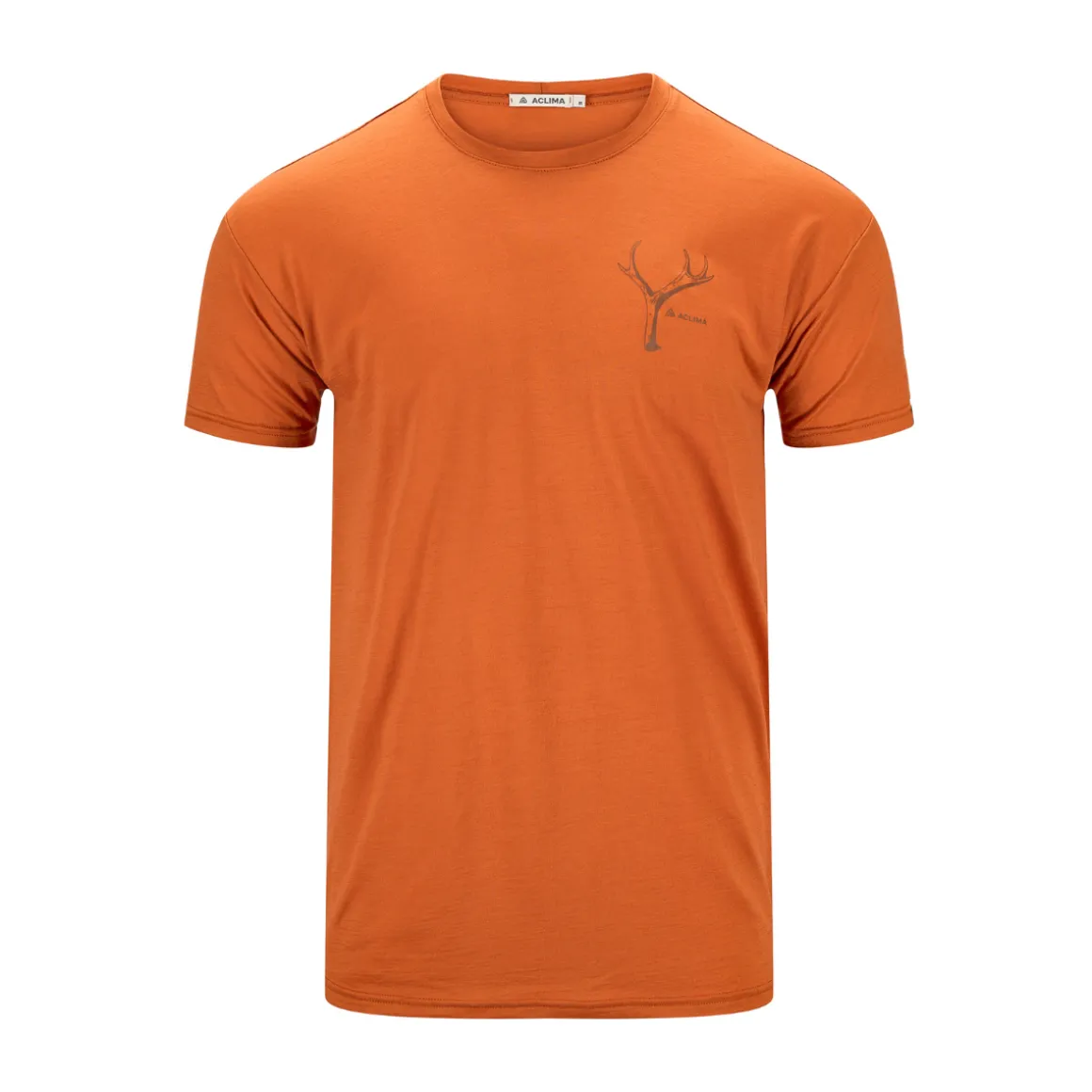 Aclima LightWoll 140 Classic Tee Antler, herre (Apricot Orange)