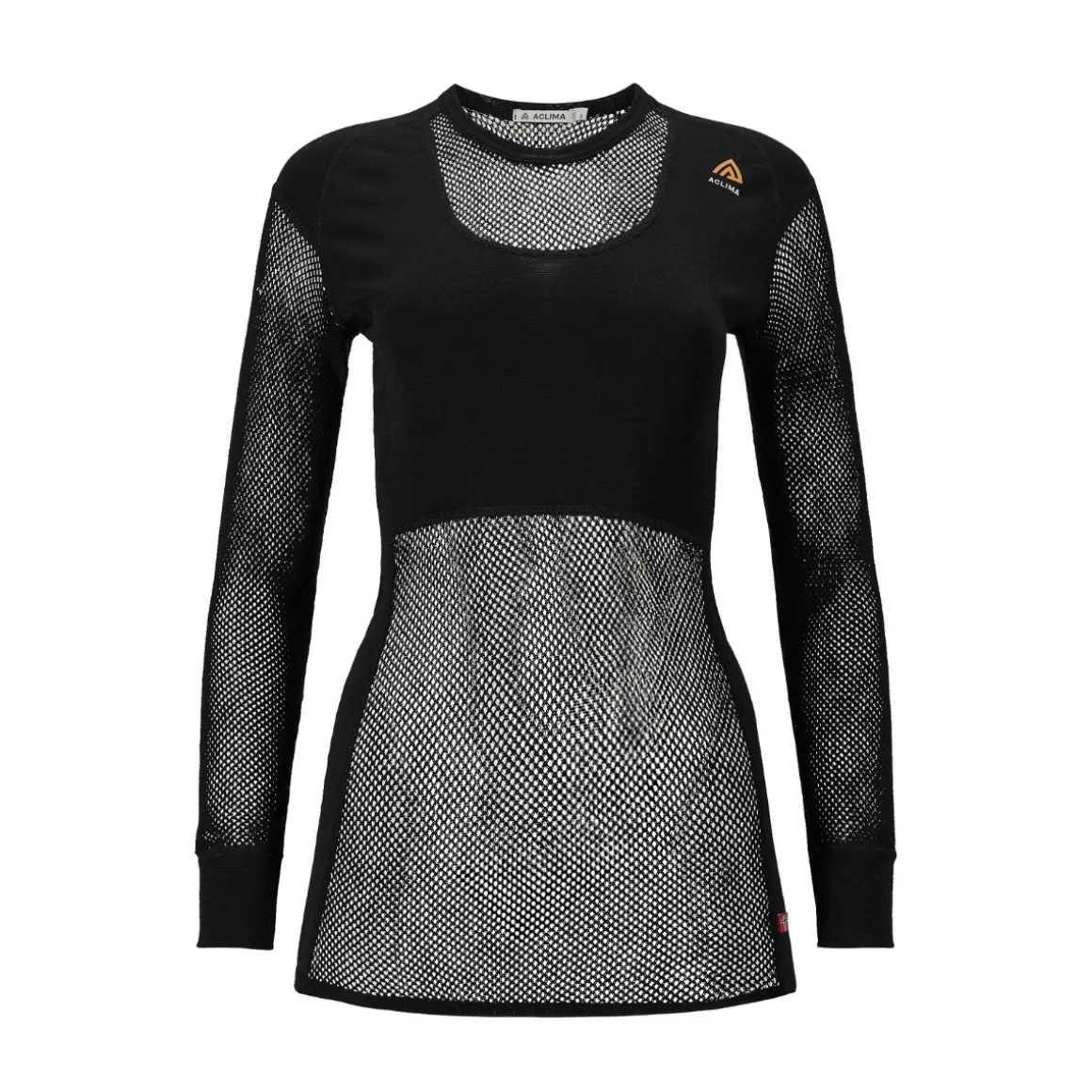 Aclima WoolNet Crewneck, dame (Jet Black)
