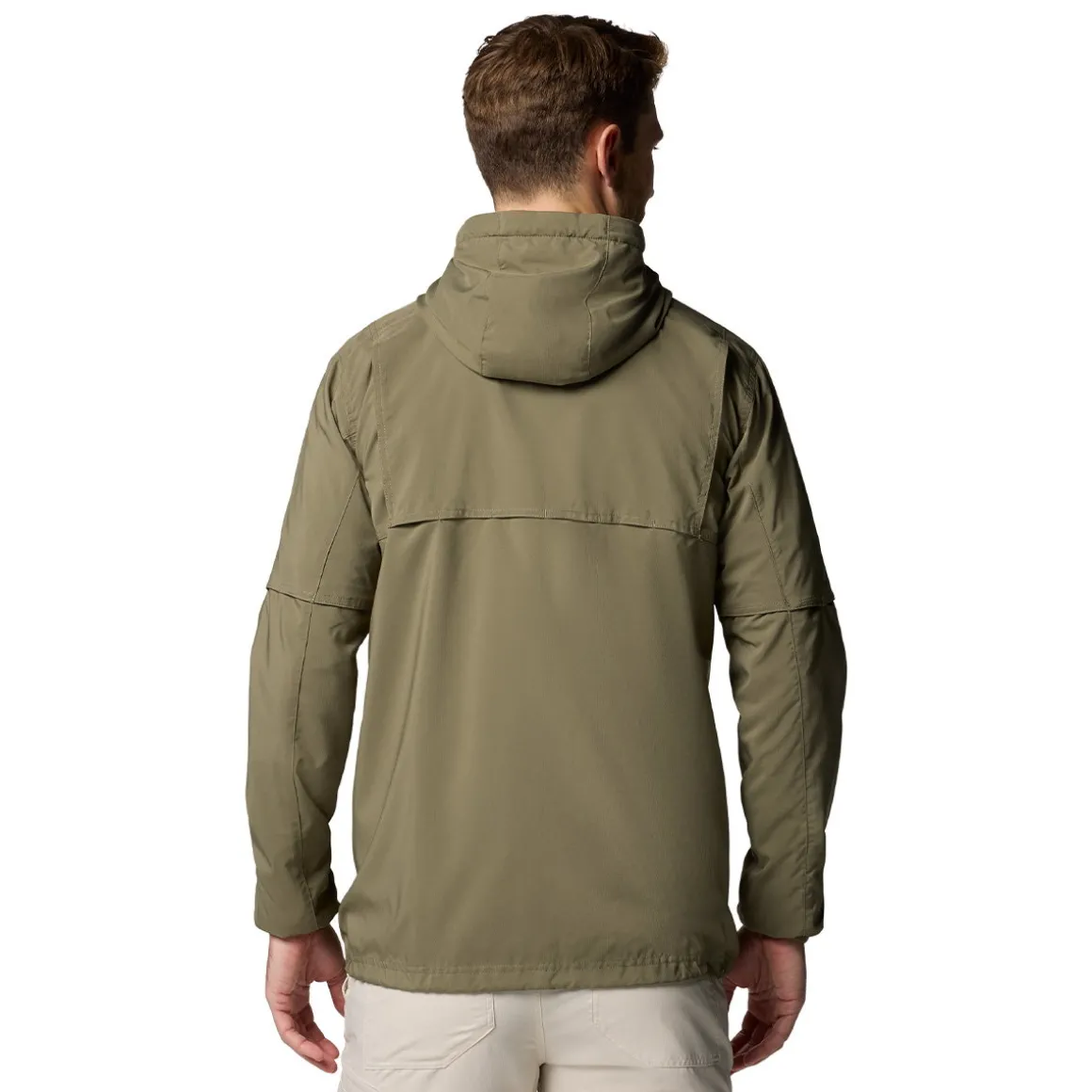 Columbia Skien Valley Hooded LS Sommer- og myggejakke, herre (Stone Green)