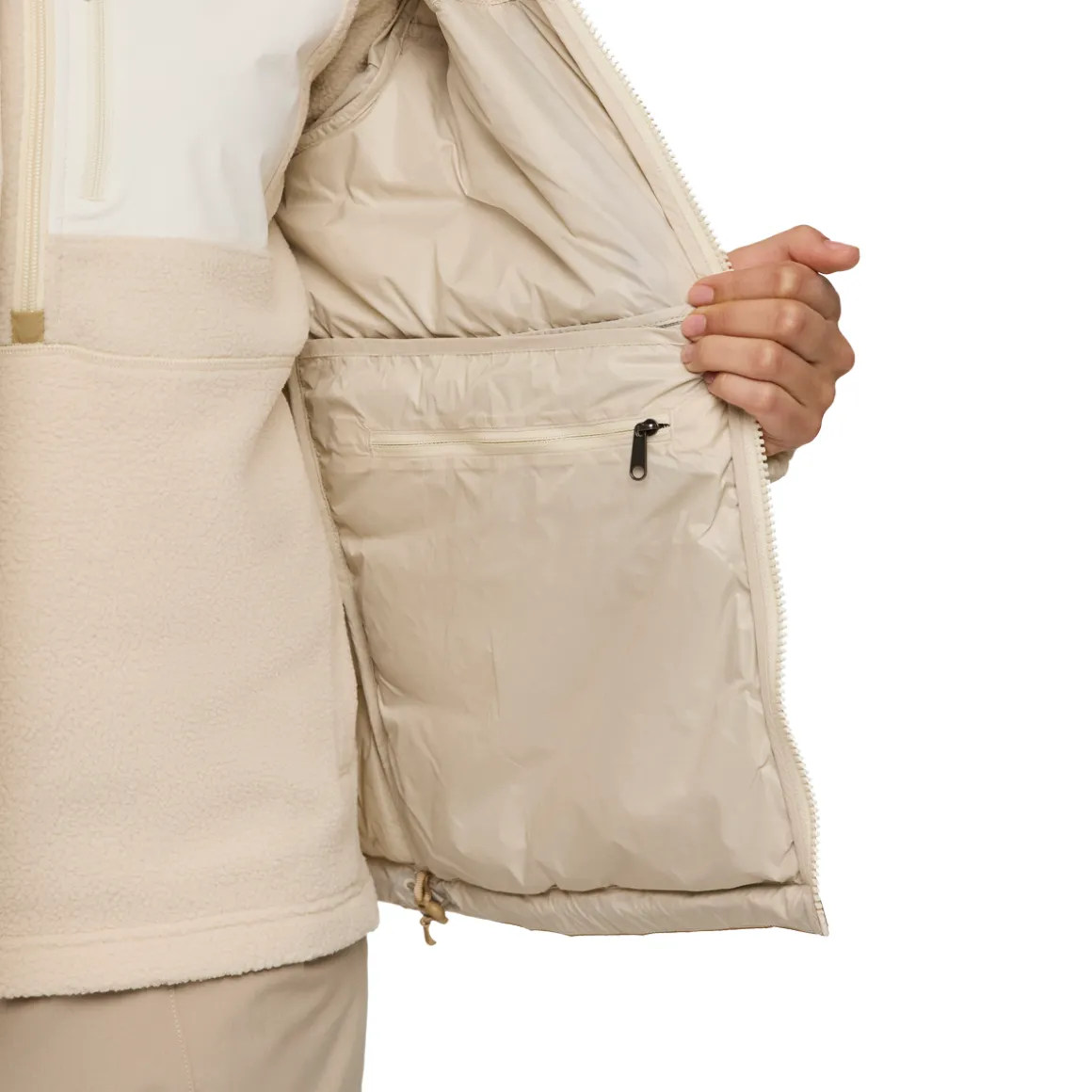 Cotopaxi Fuego Max Down Hooded Dunjakke, dame (Cream and Khaki)