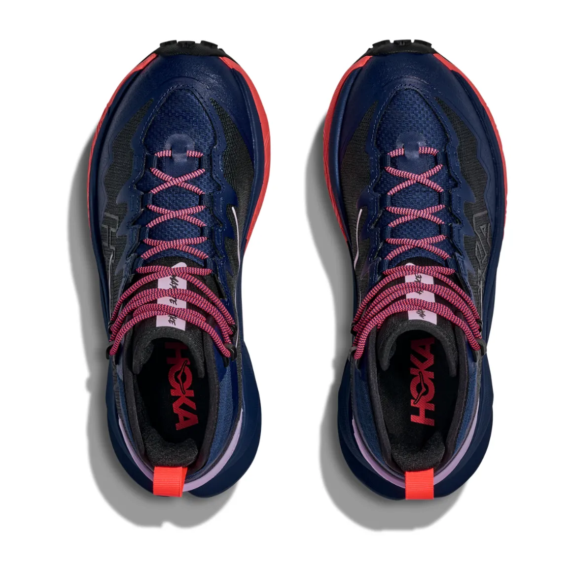 HOKA ONE ONE Mafate Hike vandrestøvle, dame (Midnight Blue / Neon Flame)