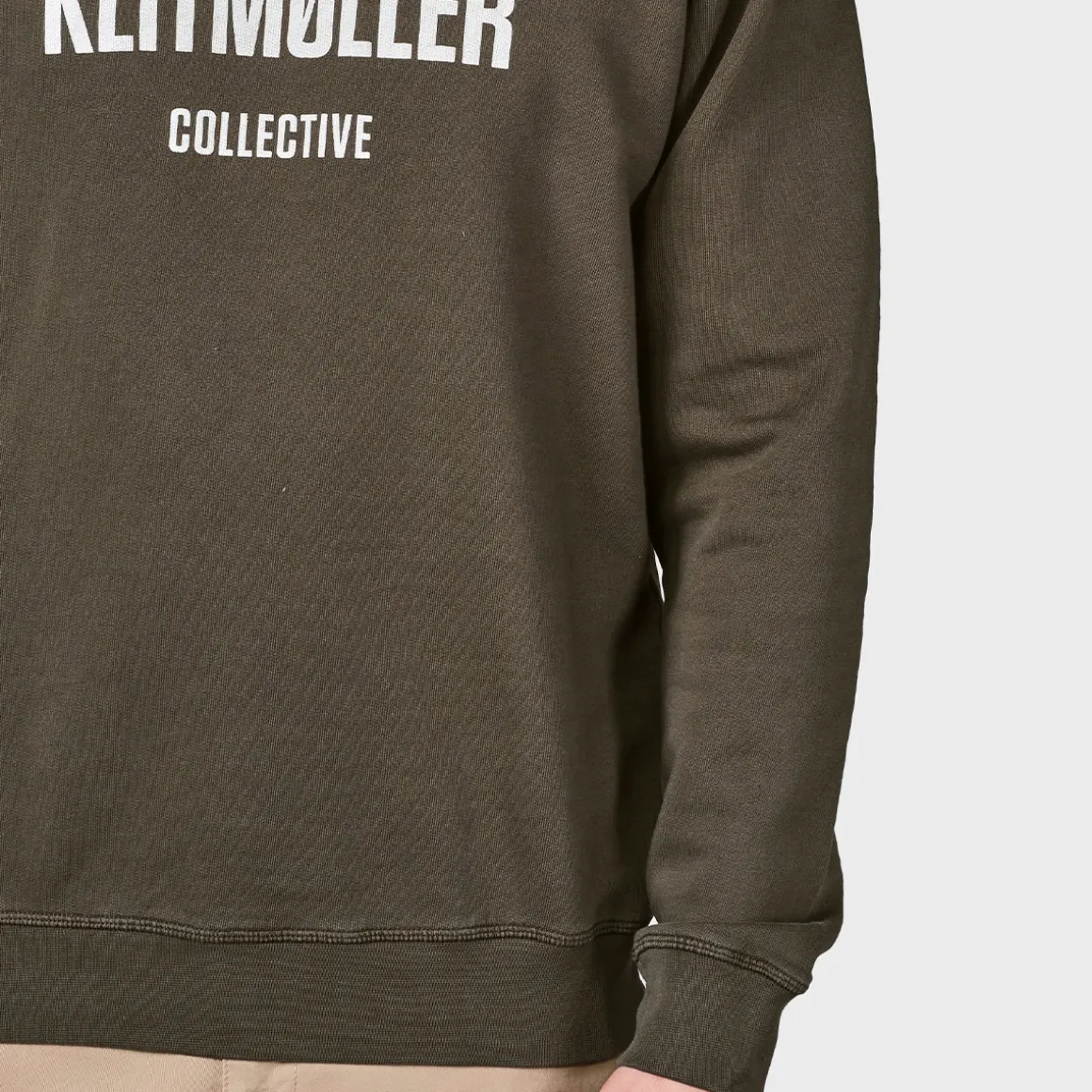 Klitmøller Collective Logo Crew, herre (Olive)