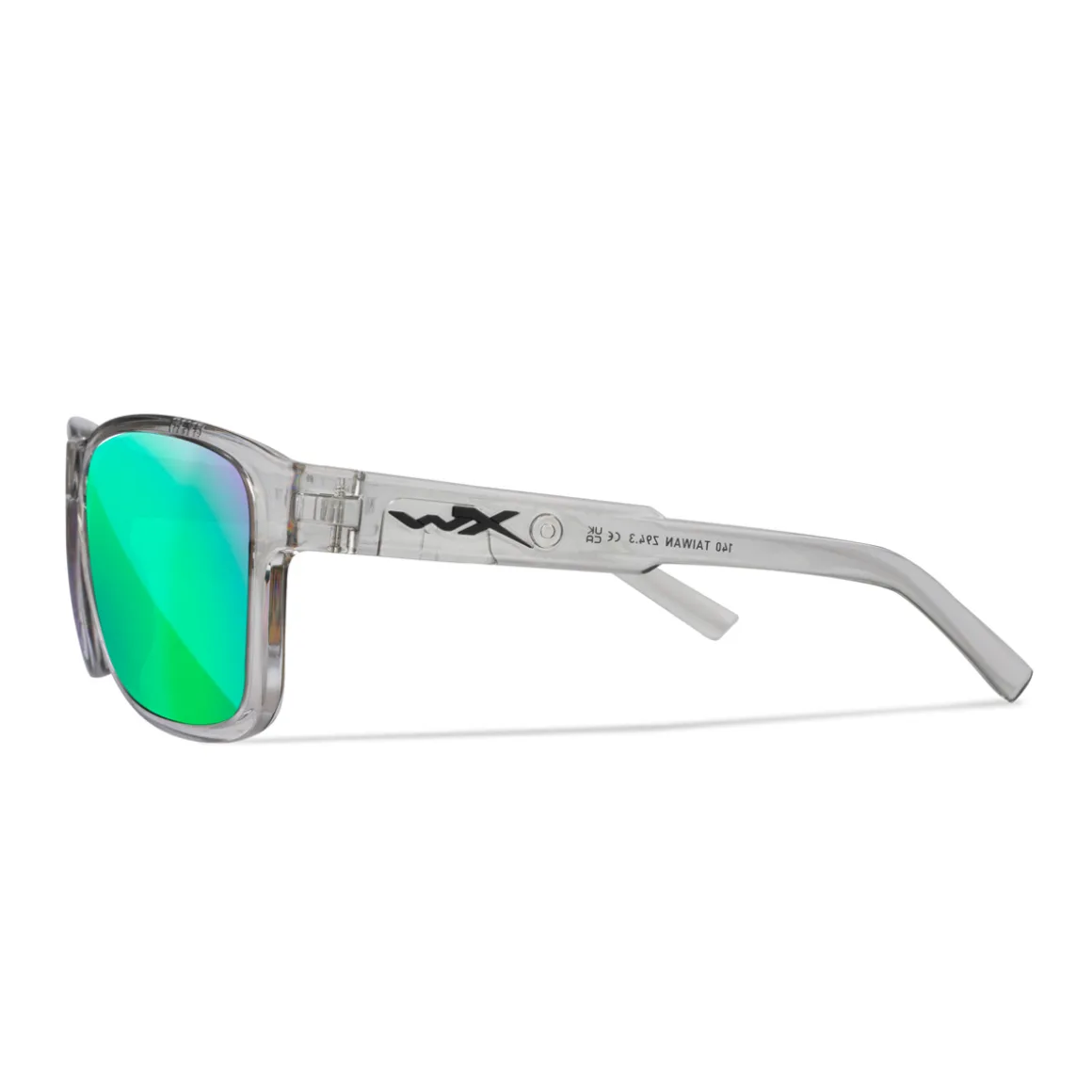 Wiley X Trek, Captivate Polaroid Glas, Transparent Stel, Unisex