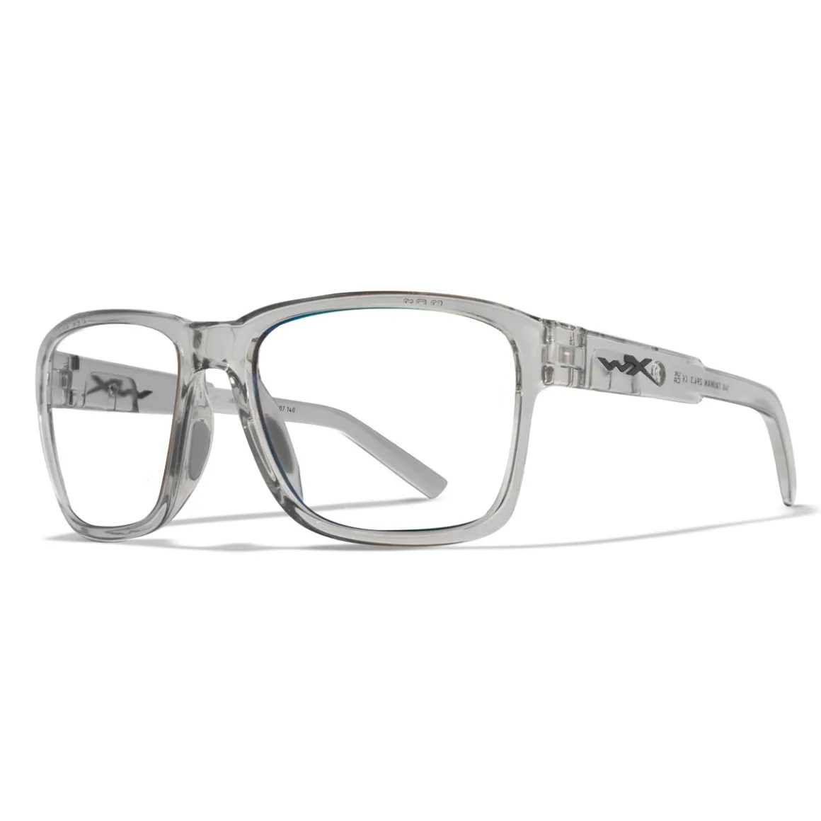 Wiley X Trek, Captivate Polaroid Glas, Transparent Stel, Unisex